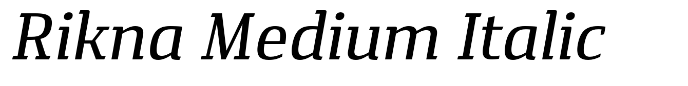 Rikna Medium Italic